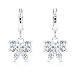 Load image into Gallery viewer, SO SEOUL Graceful Ribbon Bow Design Diamond Simulant Cubic Zirconia Necklace and Earrings Set