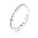 Load image into Gallery viewer, SO SEOUL Chiara Classic Ring with Aurore Boreale, Pink, and Blue Austrian Crystal Encrusted Single Row Band