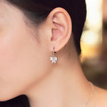 Load image into Gallery viewer, SO SEOUL Graceful Ribbon Bow Design Diamond Simulant Cubic Zirconia Necklace and Earrings Set