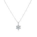 Load image into Gallery viewer, SO SEOUL "Let it Snow" Snowflake Aurore Boreale or Blue Crystal Stud Earrings and Pendant Necklace Jewelry Gift Set