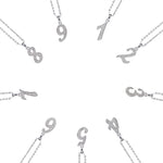 Load image into Gallery viewer, SO SEOUL Lucky Number Series - Austrian White Crystal Numerical Pendant Necklaces (1-9)