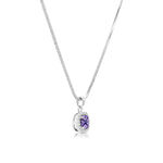 Load image into Gallery viewer, SO SEOUL Halo Cushion Cut Square Diamond Simulant Zirconia Pendant Chain Necklace