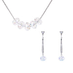 Load image into Gallery viewer, SO SEOUL Ghent Elegant Aurore Boreale Swarovski® Crystal Dangle Earrings and Necklace Set