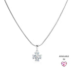 Load image into Gallery viewer, SO SEOUL Alette Clover Diamond Simulant Cubic Zirconia Necklace – Pink & White Pendant