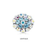 Load image into Gallery viewer, SO SEOUL Austrian Crystal Halo Brooch Pin with Oval Cut Design for Hijabs and Garments
