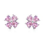 Load image into Gallery viewer, SO SEOUL Alette Clover Diamond Simulant Zirconia Pierced Stud Earrings
