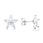 Load image into Gallery viewer, SO SEOUL Leilani Starflower Diamond Simulant Cubic Zirconia Stud Earrings and Pendant Necklace Set