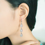 Load image into Gallery viewer, SO SEOUL Callista Teardrop Diamond Simulant Dangle Earrings and Pendant Necklace Set