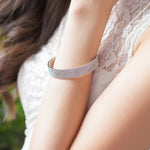 Load image into Gallery viewer, SO SEOUL Chiara Classic Quintuple Row Five Layered Austrian Crystal Adjustable Open-End Bangle