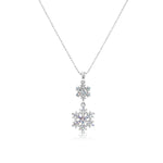 Load image into Gallery viewer, SO SEOUL Let it Snowflake Xmas Aurore Boreale Crystal Christmas Pendant Necklace