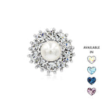 Load image into Gallery viewer, SO SEOUL Signature Pearl - Austrian Crystal Mini Brooch & Hijab Pin in Assorted Colors