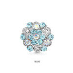 Load image into Gallery viewer, SO SEOUL Leilani Blossom Brooch – Elegant Austrian Crystal Cluster Kerongsang Pin for Hijab