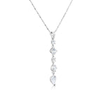 Load image into Gallery viewer, SO SEOUL Athena Solitaire Round and Heart Brilliant Dazzling Dangle Cubic Zirconia Drop Earrings and Pendant Necklace Set