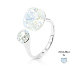 Load image into Gallery viewer, SO SEOUL Carina Adjustable Ring with Cushion-Cut Moonlight or Light Sapphire Swarovski® Crystal Accent