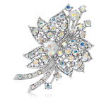 Load image into Gallery viewer, SO SEOUL Ioni Oversized Maple Leaf Aurore Boreale Crystal Rollover Clasp Brooch