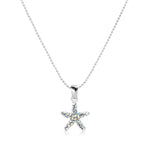 Load image into Gallery viewer, SO SEOUL Starfish-Inspired Aurore Boreale and Pink Austrian Crystal Stud Earrings and Pendant Necklace Set