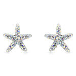 Load image into Gallery viewer, SO SEOUL Starfish-Inspired Aurore Boreale and Pink Austrian Crystal Stud Earrings and Pendant Necklace Set