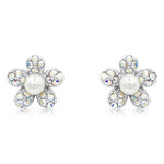 Load image into Gallery viewer, SO SEOUL Leilani Aurore Boreale Crystal and Pearl Flower Jewelry Set