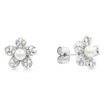 Load image into Gallery viewer, SO SEOUL Leilani Aurore Boreale Crystal and Pearl Flower Jewelry Set