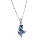 Load image into Gallery viewer, SO SEOUL Caria Butterfly Moonlight and Montana Swarovski® Crystal Earrings and Necklace Jewelry Gift Set