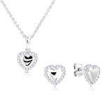 Load image into Gallery viewer, SO SEOUL Amora Love Heart Set - Diamond Simulant Cubic Zirconia Pendant Necklace and Stud Earrings