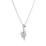 Load image into Gallery viewer, SO SEOUL Alette Clover Cluster Cubic Zirconia Drop Hoop Earrings and Pendant Necklace Set
