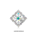 Load image into Gallery viewer, SO SEOUL Julian Vintage Square Mixed Colored Austrian Crystal Mini Baby Brooch Keronsang Pin Hijab