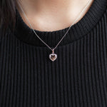 Load image into Gallery viewer, SO SEOUL Amora Love Heart Set - Diamond Simulant Cubic Zirconia Pendant Necklace and Stud Earrings