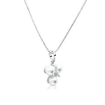 Load image into Gallery viewer, SO SEOUL Everleigh Trilliant Pearl with Marquise Cut Diamond Simulant Cubic Zirconia Pendant Necklace and Hoop Earrings Set