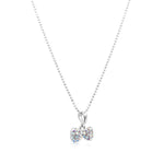 Load image into Gallery viewer, SO SEOUL Ribbon Bow Aurore Boreale Austrian Crystal Stud Earrings and Necklace Jewelry Set