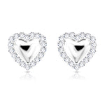 Load image into Gallery viewer, SO SEOUL Amora Love Heart Set - Diamond Simulant Cubic Zirconia Pendant Necklace and Stud Earrings