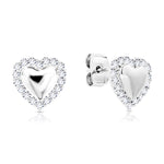Load image into Gallery viewer, SO SEOUL Amora Love Heart Set - Diamond Simulant Cubic Zirconia Pendant Necklace and Stud Earrings