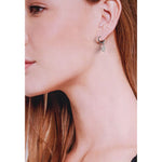 Load image into Gallery viewer, SO SEOUL Alette Clover Cluster Cubic Zirconia Drop Hoop Earrings and Pendant Necklace Set