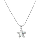 Load image into Gallery viewer, Starfish Pearl Aurore Boreale Austrian Crystal Pendant Necklace and Stud Earrings Set
