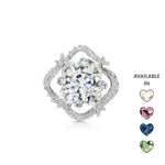 Load image into Gallery viewer, SO SEOUL Julian Vintage Wavy Square Shaped Austrian Crystal Mini Baby Brooch Keronsang Hijab Pin