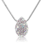 Load image into Gallery viewer, SO SEOUL Glimmering Teardrop Mixed Colored Austrian Crystal Pendant Chain Necklace