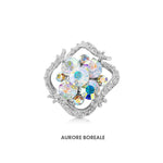 Load image into Gallery viewer, SO SEOUL Julian Vintage Wavy Square Shaped Austrian Crystal Mini Baby Brooch Keronsang Hijab Pin