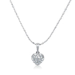 Load image into Gallery viewer, SO SEOUL Amora Pave Heart Set - Diamond Simulant Cubic Zirconia Pendant Necklace and Stud Earrings