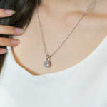 Load image into Gallery viewer, SO SEOUL Atlas Sphere Diamond Simulant Cubic Zirconia Hoop Earrings and Pendant Necklace Jewelry Set