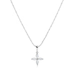 Load image into Gallery viewer, SO SEOUL Callista Floral Marquise-Cut Diamond Simulant Cubic Zirconia Hoop Earrings and Pendant Necklace Jewelry Set