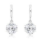 Load image into Gallery viewer, SO SEOUL Atlas Sphere Diamond Simulant Cubic Zirconia Hoop Earrings and Pendant Necklace Jewelry Set