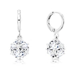 Load image into Gallery viewer, SO SEOUL Atlas Sphere Diamond Simulant Cubic Zirconia Hoop Earrings and Pendant Necklace Jewelry Set