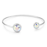 Load image into Gallery viewer, Bella Aurore Boreale or Light Sapphire Shimmer Swarovski® Crystal Adjustable Open Bangle