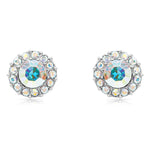 Load image into Gallery viewer, SO SEOUL Glimmering Sunshine Aurore Boreale Crystal Stud Earrings and Pendant Necklace Set