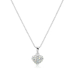 Load image into Gallery viewer, SO SEOUL Amora Love Puffed Heart Aurore Boreale Austrian Crystal Stud Earrings and Pendant Chain Necklace Jewelry Gift Set