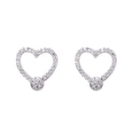 Load image into Gallery viewer, SO SEOUL Amora Pave Heart Set - Diamond Simulant Cubic Zirconia Pendant Necklace and Stud Earrings