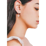 Load image into Gallery viewer, SO SEOUL Callista Floral Marquise-Cut Diamond Simulant Cubic Zirconia Hoop Earrings and Pendant Necklace Jewelry Set