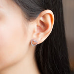 Load image into Gallery viewer, SO SEOUL Amora Pave Heart Set - Diamond Simulant Cubic Zirconia Pendant Necklace and Stud Earrings