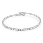 Load image into Gallery viewer, SO SEOUL Chiara Classic Single Row Austrian Crystal Circle Spiral Adjustable Open-End Bangle