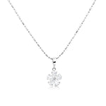 Load image into Gallery viewer, SO SEOUL Leilani Flower Diamond Simulant Zirconia Earrings and Pendant Chain Necklace Gift Set